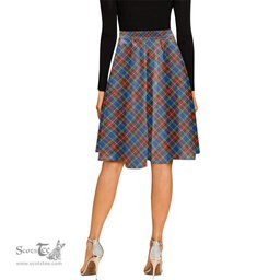 Scottish MacBeth Tartan Melete Pleated Midi Skirt - Tartan Plaid Midi Skirt Scottish Plaid Tartan Plaid - ScotsTee - scotstee.com