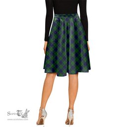 Scottish Keith Modern Tartan Melete Pleated Midi Skirt - Tartan Plaid Midi Skirt Scottish Plaid Tartan Plaid - ScotsTee - scotstee.com