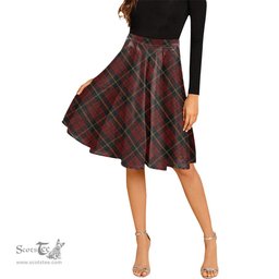 Scottish MacAlister of Skye Tartan Melete Pleated Midi Skirt - Tartan Plaid Midi Skirt Scottish Plaid Tartan Plaid - ScotsTee - scotstee.com
