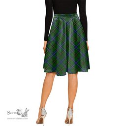 Scottish Henderson Modern Tartan Melete Pleated Midi Skirt - Tartan Plaid Midi Skirt Scottish Plaid Tartan Plaid - ScotsTee - scotstee.com