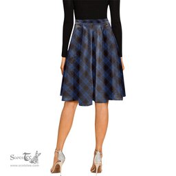 Scottish Home (Hume) Tartan Melete Pleated Midi Skirt - Tartan Plaid Midi Skirt Scottish Plaid Tartan Plaid - ScotsTee - scotstee.com