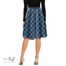 Scottish Home Ancient Tartan Melete Pleated Midi Skirt - Tartan Plaid Midi Skirt Scottish Plaid Tartan Plaid - ScotsTee - scotstee.com