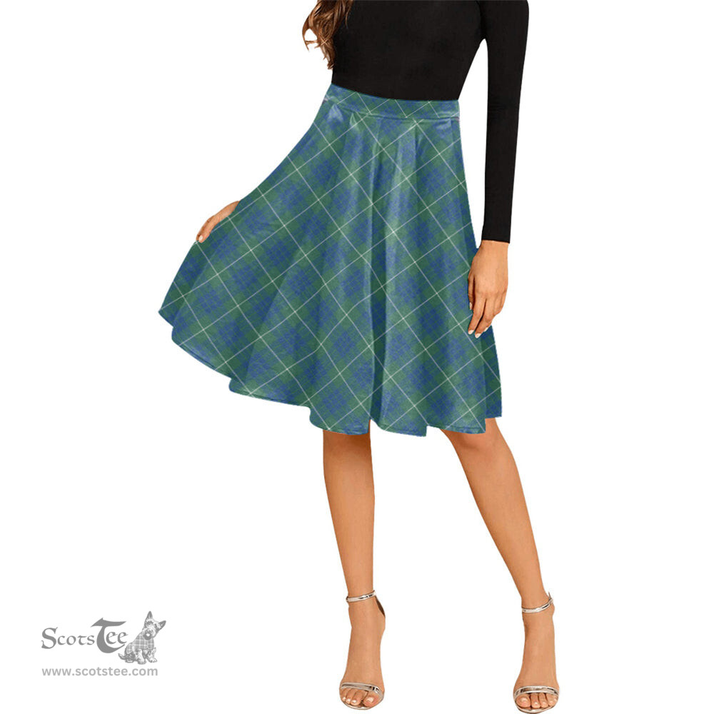Scottish Hamilton Hunting Ancient Tartan Melete Pleated Midi Skirt - Tartan Plaid Midi Skirt Scottish Plaid Tartan Plaid - ScotsTee - scotstee.com