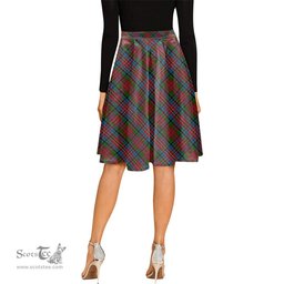 Scottish Kidd Tartan Melete Pleated Midi Skirt - Tartan Plaid Midi Skirt Scottish Plaid Tartan Plaid - ScotsTee - scotstee.com