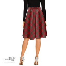 Scottish MacDonell of Keppoch Tartan Melete Pleated Midi Skirt - Tartan Plaid Midi Skirt Scottish Plaid Tartan Plaid - ScotsTee - scotstee.com