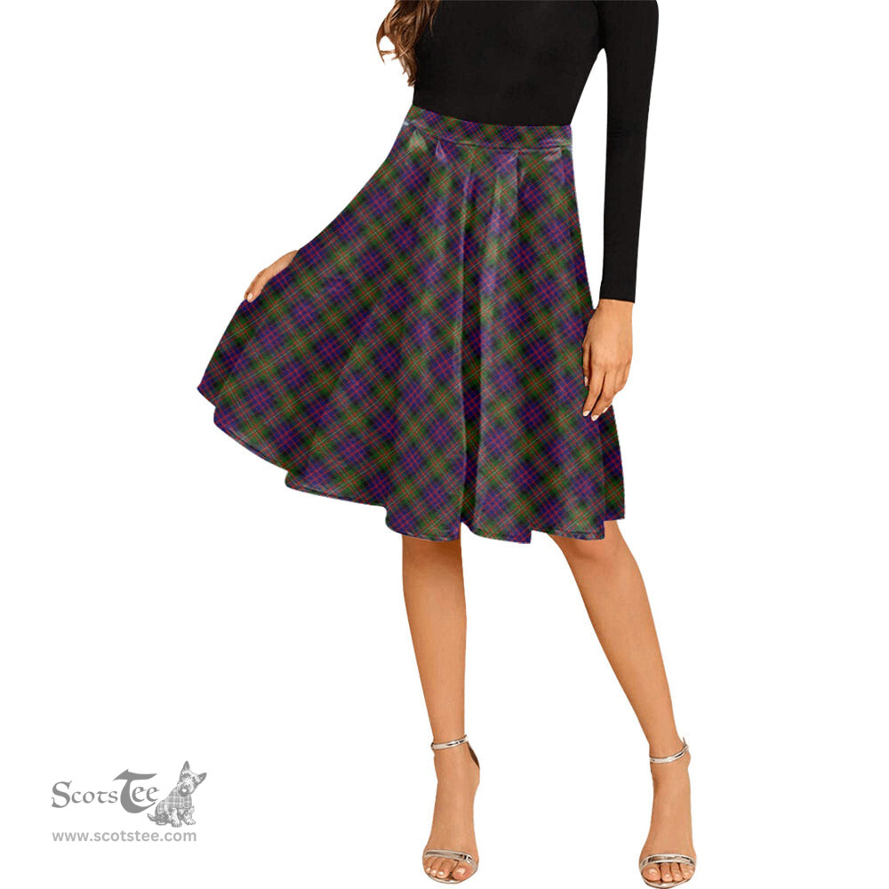 Scottish MacDonell of Glengarry Modern Tartan Melete Pleated Midi Skirt - Tartan Plaid Midi Skirt Scottish Plaid Tartan Plaid - ScotsTee - scotstee.com
