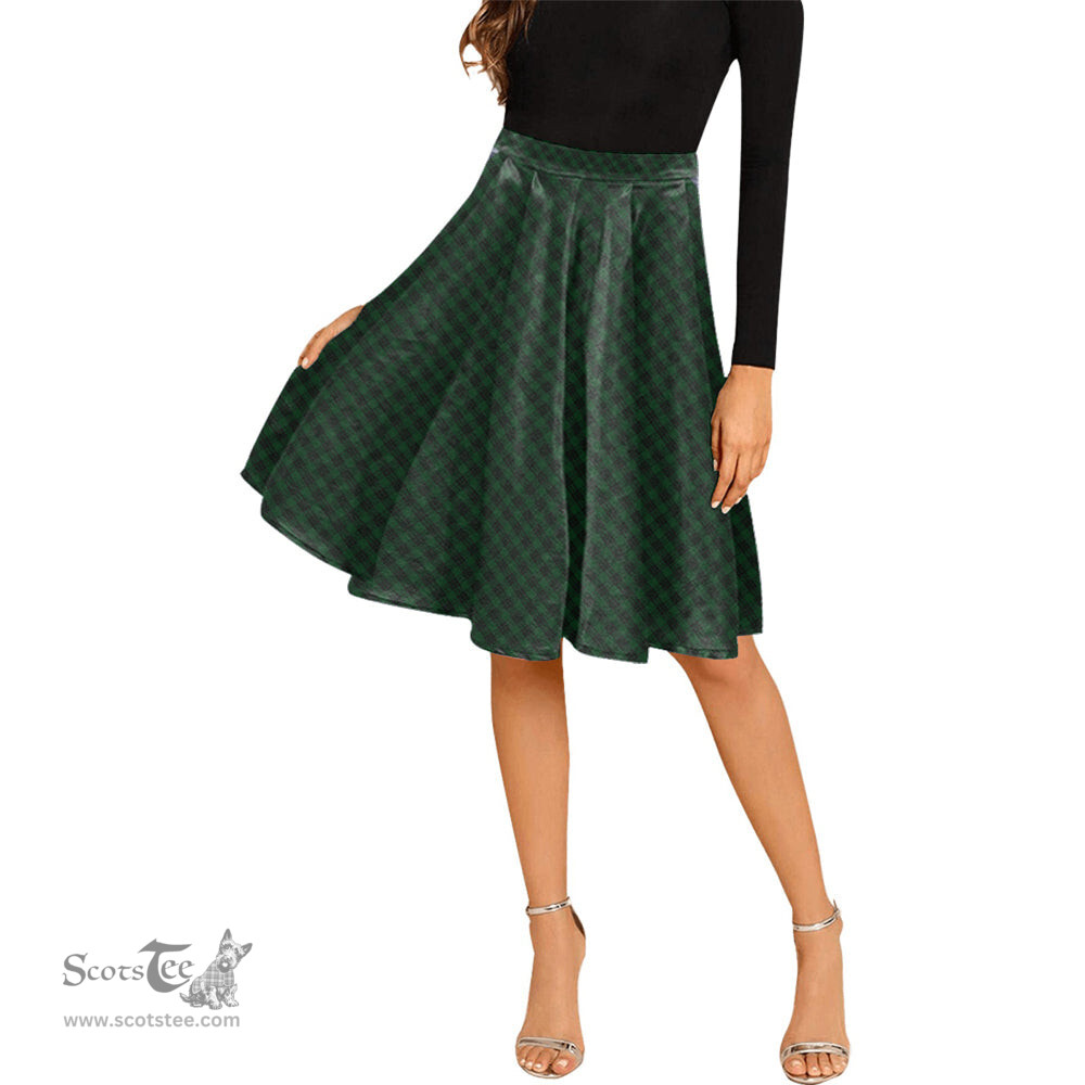 Scottish Graham Tartan Melete Pleated Midi Skirt - Tartan Plaid Midi Skirt Scottish Plaid Tartan Plaid - ScotsTee - scotstee.com