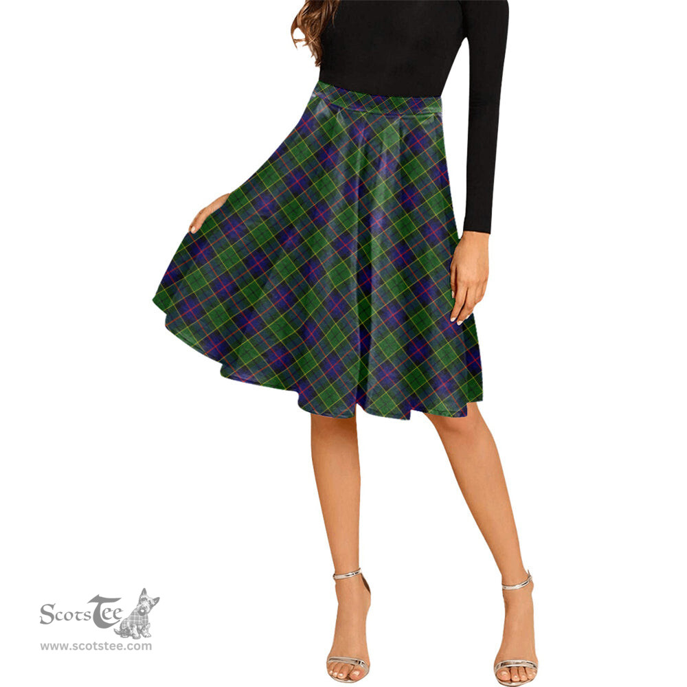 Scottish Forsyth Modern Tartan Melete Pleated Midi Skirt - Tartan Plaid Midi Skirt Scottish Plaid Tartan Plaid - ScotsTee - scotstee.com