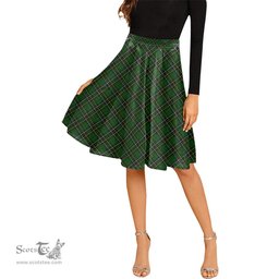 Scottish MacAlpin Modern Tartan Melete Pleated Midi Skirt - Tartan Plaid Midi Skirt Scottish Plaid Tartan Plaid - ScotsTee - scotstee.com