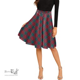 Scottish Fotheringham Modern Tartan Melete Pleated Midi Skirt - Tartan Plaid Midi Skirt Scottish Plaid Tartan Plaid - ScotsTee - scotstee.com
