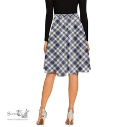 Scottish Hannay Modern Tartan Melete Pleated Midi Skirt - Tartan Plaid Midi Skirt Scottish Plaid Tartan Plaid - ScotsTee - scotstee.com