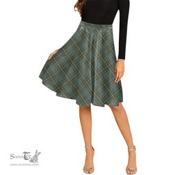 Scottish Kelly Dress Tartan Melete Pleated Midi Skirt - Tartan Plaid Midi Skirt Scottish Plaid Tartan Plaid - ScotsTee - scotstee.com