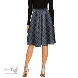 Scottish Fletcher Modern Tartan Melete Pleated Midi Skirt - Tartan Plaid Midi Skirt Scottish Plaid Tartan Plaid - ScotsTee - scotstee.com