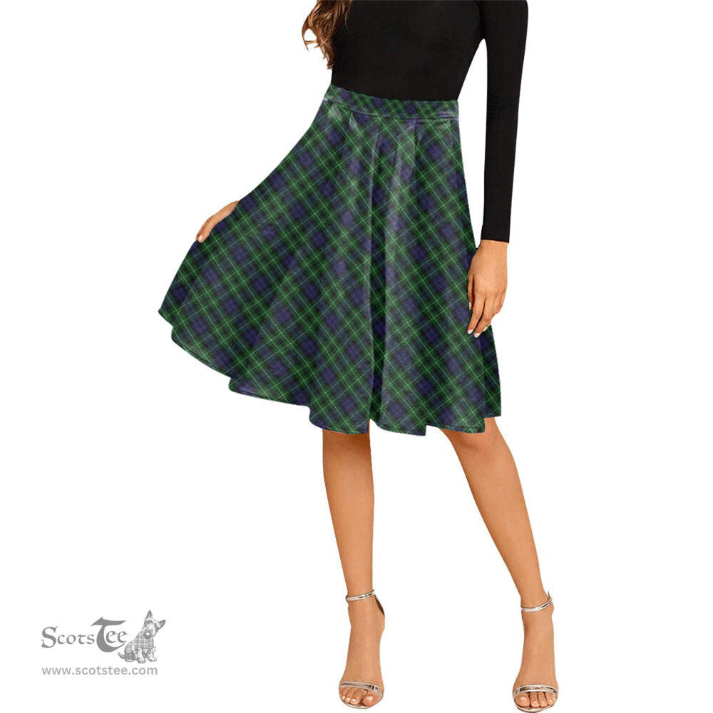 Scottish Graham of Montrose Tartan Melete Pleated Midi Skirt - Tartan Plaid Midi Skirt Scottish Plaid Tartan Plaid - ScotsTee - scotstee.com