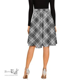 Scottish Glendinning Tartan Melete Pleated Midi Skirt - Tartan Plaid Midi Skirt Scottish Plaid Tartan Plaid - ScotsTee - scotstee.com