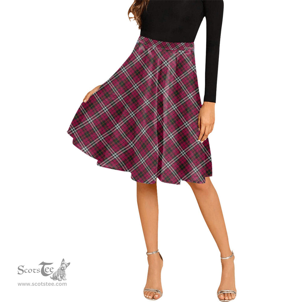 Scottish Little Tartan Melete Pleated Midi Skirt - Tartan Plaid Midi Skirt Scottish Plaid Tartan Plaid - ScotsTee - scotstee.com