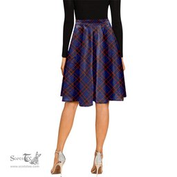 Scottish Home Modern Tartan Melete Pleated Midi Skirt - Tartan Plaid Midi Skirt Scottish Plaid Tartan Plaid - ScotsTee - scotstee.com