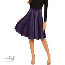 Scottish Home Modern Tartan Melete Pleated Midi Skirt - Tartan Plaid Midi Skirt Scottish Plaid Tartan Plaid - ScotsTee - scotstee.com