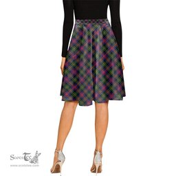 Scottish Logan Modern Tartan Melete Pleated Midi Skirt - Tartan Plaid Midi Skirt Scottish Plaid Tartan Plaid - ScotsTee - scotstee.com