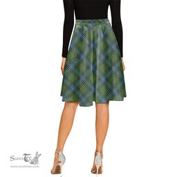 Scottish MacMillan Hunting Ancient Tartan Melete Pleated Midi Skirt - Tartan Plaid Midi Skirt Scottish Plaid Tartan Plaid - ScotsTee - scotstee.com