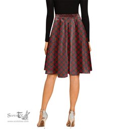 Scottish Nicolson Tartan Melete Pleated Midi Skirt - Tartan Plaid Midi Skirt Scottish Plaid Tartan Plaid - ScotsTee - scotstee.com