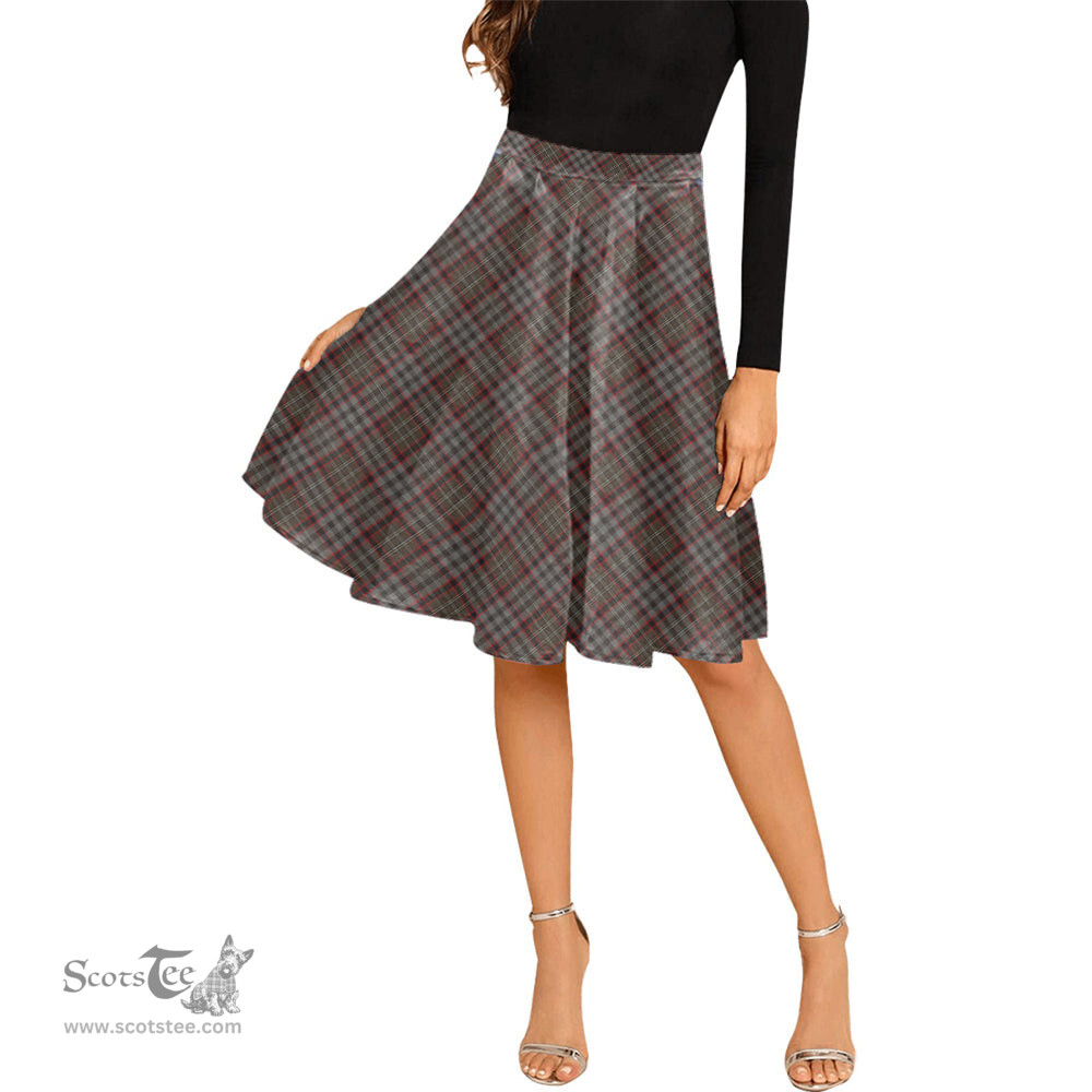 Scottish Nicolson Hunting Weathered Tartan Melete Pleated Midi Skirt - Tartan Plaid Midi Skirt Scottish Plaid Tartan Plaid - ScotsTee - scotstee.com