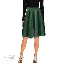 Scottish Owen of Wales Tartan Melete Pleated Midi Skirt - Tartan Plaid Midi Skirt Scottish Plaid Tartan Plaid - ScotsTee - scotstee.com