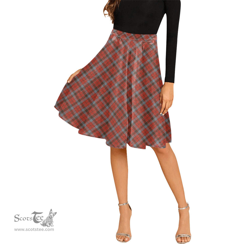 Scottish Robertson Weathered Tartan Melete Pleated Midi Skirt - Tartan Plaid Midi Skirt Scottish Plaid Tartan Plaid - ScotsTee - scotstee.com