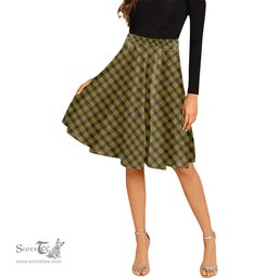 Scottish MacLeod Tartan Melete Pleated Midi Skirt - Tartan Plaid Midi Skirt Scottish Plaid Tartan Plaid - ScotsTee - scotstee.com