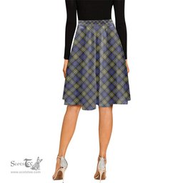 Scottish Rennie Tartan Melete Pleated Midi Skirt - Tartan Plaid Midi Skirt Scottish Plaid Tartan Plaid - ScotsTee - scotstee.com