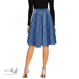 Scottish Mercer Modern Tartan Melete Pleated Midi Skirt - Tartan Plaid Midi Skirt Scottish Plaid Tartan Plaid - ScotsTee - scotstee.com