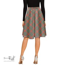 Scottish MacKintosh Ancient Tartan Melete Pleated Midi Skirt - Tartan Plaid Midi Skirt Scottish Plaid Tartan Plaid - ScotsTee - scotstee.com