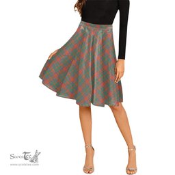 Scottish MacKintosh Ancient Tartan Melete Pleated Midi Skirt - Tartan Plaid Midi Skirt Scottish Plaid Tartan Plaid - ScotsTee - scotstee.com