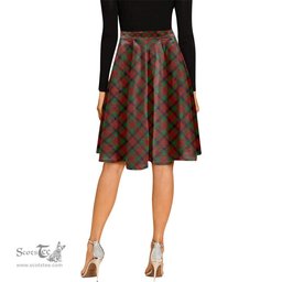 Scottish MacNicol Tartan Melete Pleated Midi Skirt - Tartan Plaid Midi Skirt Scottish Plaid Tartan Plaid - ScotsTee - scotstee.com