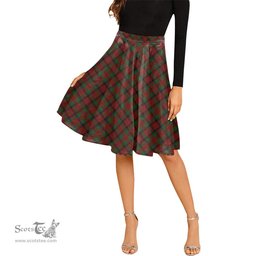Scottish MacNicol Tartan Melete Pleated Midi Skirt - Tartan Plaid Midi Skirt Scottish Plaid Tartan Plaid - ScotsTee - scotstee.com