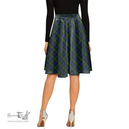 Scottish MacEwan Tartan Melete Pleated Midi Skirt - Tartan Plaid Midi Skirt Scottish Plaid Tartan Plaid - ScotsTee - scotstee.com