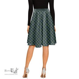 Scottish Melville Tartan Melete Pleated Midi Skirt - Tartan Plaid Midi Skirt Scottish Plaid Tartan Plaid - ScotsTee - scotstee.com
