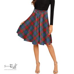Scottish Mar Tartan Melete Pleated Midi Skirt - Tartan Plaid Midi Skirt Scottish Plaid Tartan Plaid - ScotsTee - scotstee.com