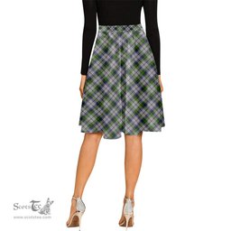 Scottish MacNaughton Dress Tartan Melete Pleated Midi Skirt - Tartan Plaid Midi Skirt Scottish Plaid Tartan Plaid - ScotsTee - scotstee.com