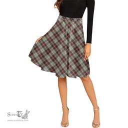 Scottish MacLean Dress Tartan Melete Pleated Midi Skirt - Tartan Plaid Midi Skirt Scottish Plaid Tartan Plaid - ScotsTee - scotstee.com