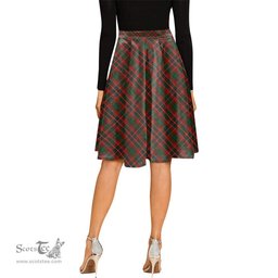 Scottish MacInnes Hastie Tartan Melete Pleated Midi Skirt - Tartan Plaid Midi Skirt Scottish Plaid Tartan Plaid - ScotsTee - scotstee.com