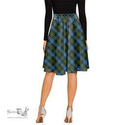 Scottish MacNeil of Barra Tartan Melete Pleated Midi Skirt - Tartan Plaid Midi Skirt Scottish Plaid Tartan Plaid - ScotsTee - scotstee.com