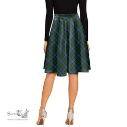 Scottish MacIntyre Tartan Melete Pleated Midi Skirt - Tartan Plaid Midi Skirt Scottish Plaid Tartan Plaid - ScotsTee - scotstee.com