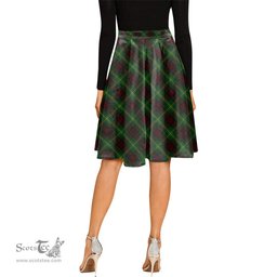 Scottish Martin Tartan Melete Pleated Midi Skirt - Tartan Plaid Midi Skirt Scottish Plaid Tartan Plaid - ScotsTee - scotstee.com