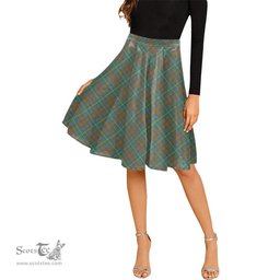 Scottish MacIntosh Hunting Ancient Tartan Melete Pleated Midi Skirt - Tartan Plaid Midi Skirt Scottish Plaid Tartan Plaid - ScotsTee - scotstee.com