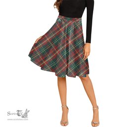 Scottish New Brunswick Province Canada Tartan Melete Pleated Midi Skirt - Tartan Plaid Midi Skirt Scottish Plaid Tartan Plaid - ScotsTee - scotstee.com