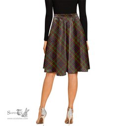 Scottish MacMaster Tartan Melete Pleated Midi Skirt - Tartan Plaid Midi Skirt Scottish Plaid Tartan Plaid - ScotsTee - scotstee.com