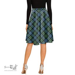Scottish MacKay Ancient Tartan Melete Pleated Midi Skirt - Tartan Plaid Midi Skirt Scottish Plaid Tartan Plaid - ScotsTee - scotstee.com