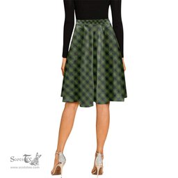 Scottish MacIver Hunting Tartan Melete Pleated Midi Skirt - Tartan Plaid Midi Skirt Scottish Plaid Tartan Plaid - ScotsTee - scotstee.com