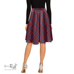 Scottish Wishart Dress Tartan Melete Pleated Midi Skirt - Tartan Plaid Midi Skirt Scottish Plaid Tartan Plaid - ScotsTee - scotstee.com